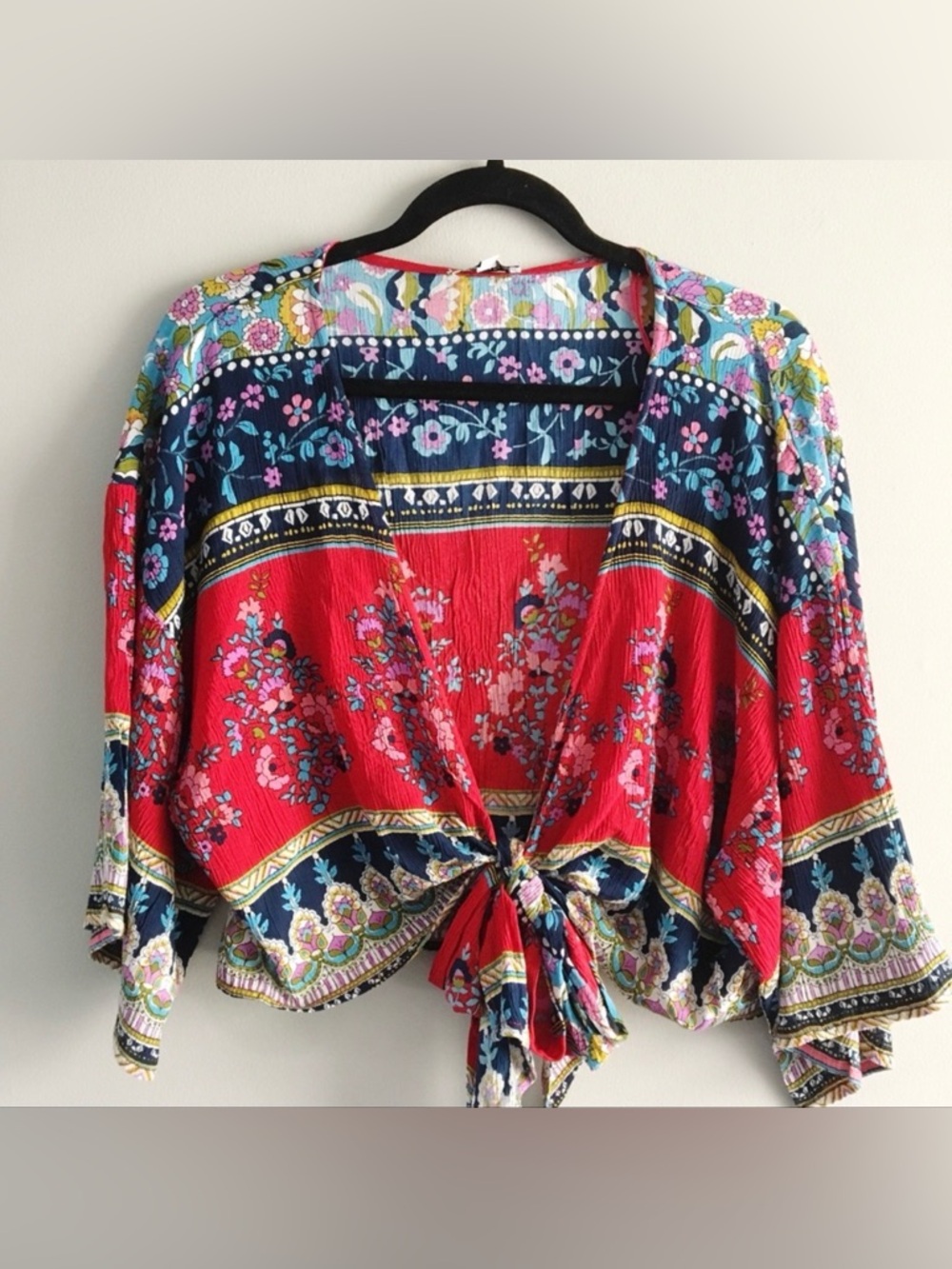Patrons Of Peace Boho Festival Tie Front Kimono
